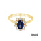 Ring Brillanten/Saphir Gold 750/18k