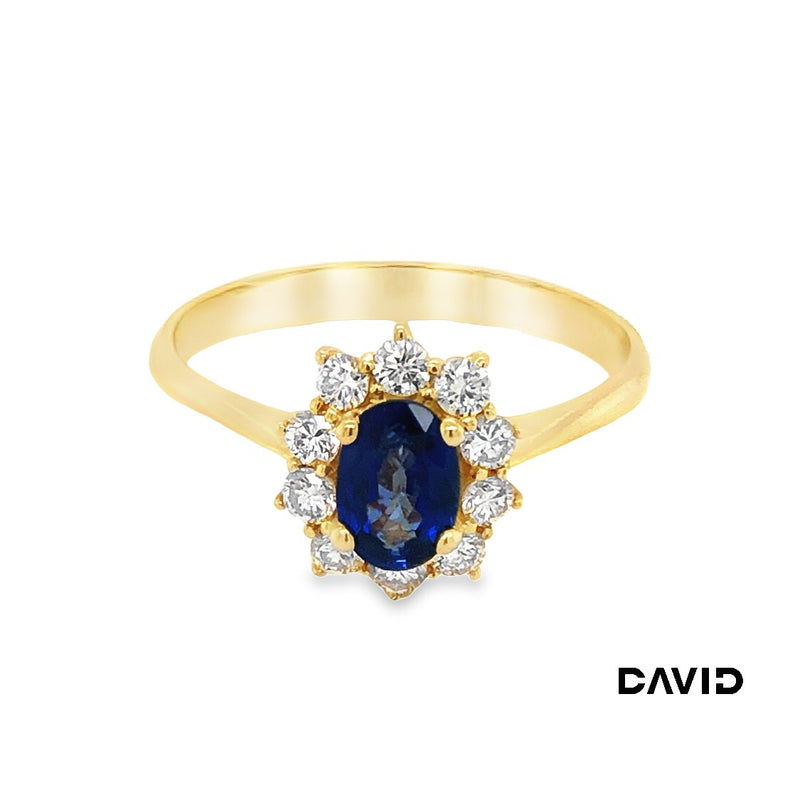Ring Brillanten/Saphir Gold 750/18k