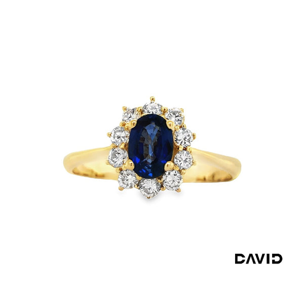 Ring Brillanten/Saphir Gold 750/18k