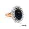 Ring Achtkant/Saphire Gold 750/18k