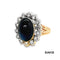 Ring Achtkant/Saphire Gold 750/18k