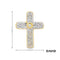 Anhänger Kreuz Achtkant Diamanten/Brillant Gold 14k Bicolor