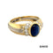 Ring Brillant & Saphir Gold 18k Bicolor