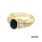 Ring Brillant & Saphir Gold 18k Bicolor