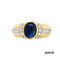 Ring Brillant & Saphir Gold 18k Bicolor