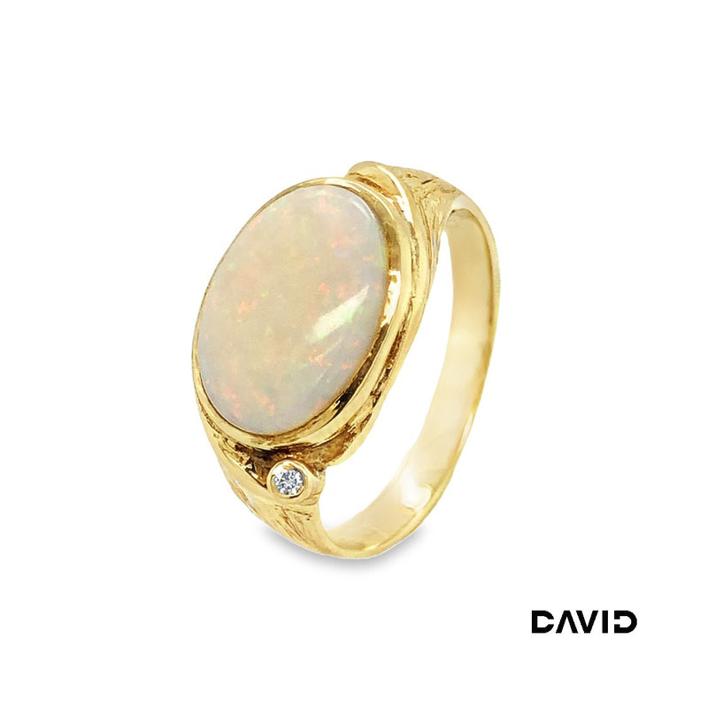 Ring Opal/Brillant Gold 14k