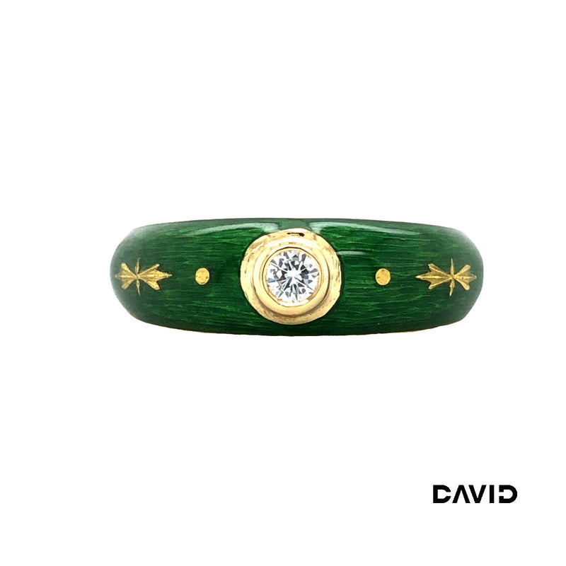 Ring Farbergé Emaille/Brillant Gold 750/18k
