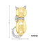 Brosche Katze Bibigi Brillanten Gold 18k Bicolor