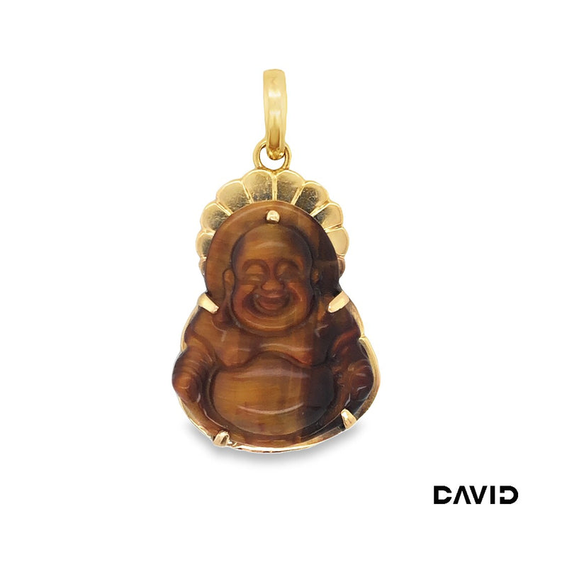 Anhänger Buddha Tigerauge Gold 750/18k