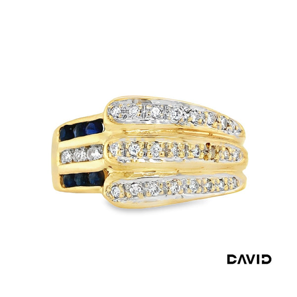 Ring Brillanten/Saphir Gold 18k