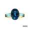 Ring Farbstein blau Gold 8k