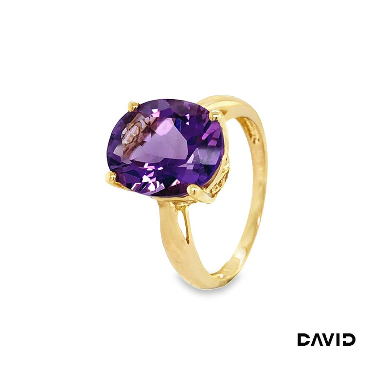 Ring Amethyst Gold 8k