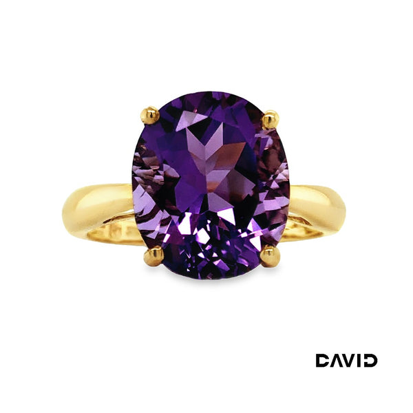 Ring Amethyst Gold 8k