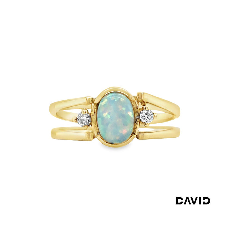 Ring Opal/Brillanten Gold 585/14k