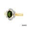 Ring Diamanten/Dioposit Gold 9k