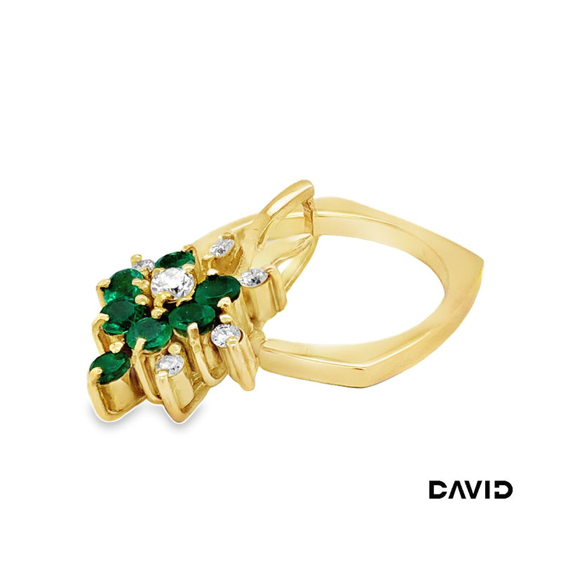 Ring Brillanten/Smaragd Gold 750/18k
