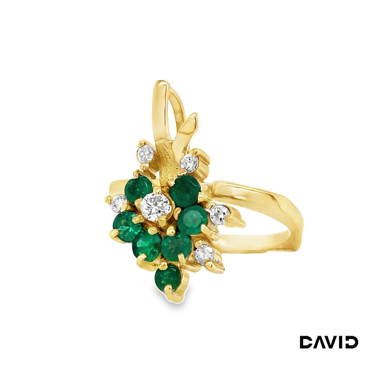 Ring Brillanten/Smaragd Gold 750/18k