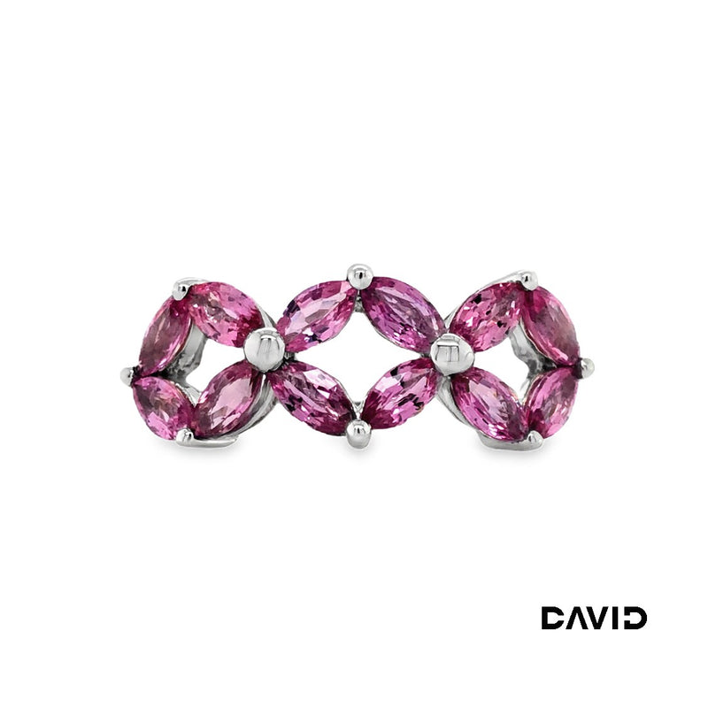 Ring Padparadscha-Saphir 585/14k Weißgold