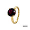 Ring Farbstein rot Gold 8k