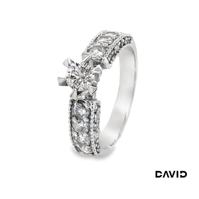Ring mit Brillanten Brillanten 750-18k Weißgold