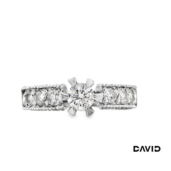 Ring mit Brillanten Brillanten 750-18k Weißgold