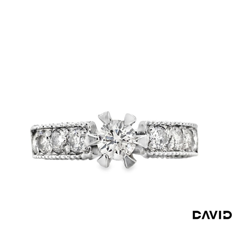 Ring mit Brillanten Brillanten 750-18k Weißgold
