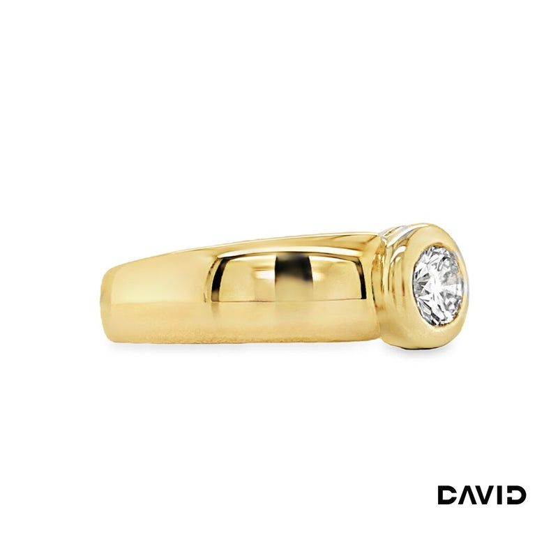 Ring mit Brillant Brillant Gold 14k Bicolor