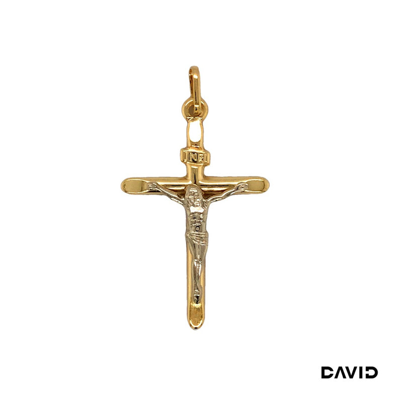 Anhänger Kreuz Gold 18k Bicolor