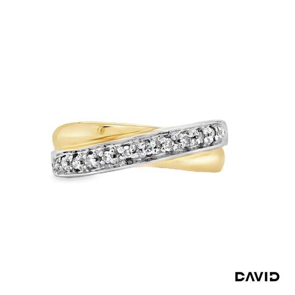 Ring Achtkant Diamant Gold 14k