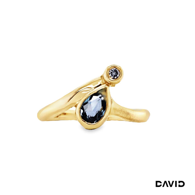 Ring Brill./Blautopas Gold 585/14k