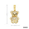 Anhänger Teddybär Zirkonia Gold 585/14k