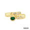Ring Brillanten/Smaragd Gold 750/18k