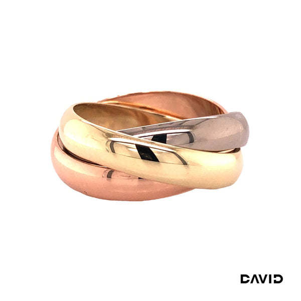 Ring Trinity Gold 14k Tricolor