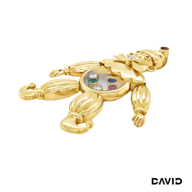 Anhänger Chopard Happy Diamonds XL Brill./Saph/Rub/Smaragd Gold 750/18k
