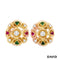 Ohrclips Brill./Smaragd/Rubin Gold 750/18k
