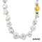 Perlenkette "Barock" Diamanten im Achtkant Schliff Gold 750/18k