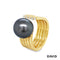 Ring Brillanten & Perle Tahiti Gold 18k