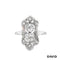 Ring Art Deco Diamant - Altschliff 585/14k Weißgold