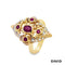 Ring Achtkant/Rubine Gold 585/14k