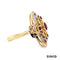 Ring Achtkant/Rubine Gold 585/14k