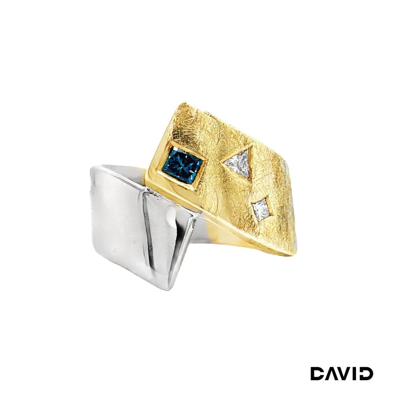 Ring Diamanten Gold 14k Bicolor