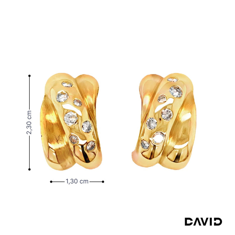 Ohrclips Brillanten Gold 750/18k