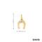 Anhänger Hufeisen Diamant Gold 14k Bicolor