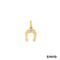 Anhänger Hufeisen Diamant Gold 14k Bicolor