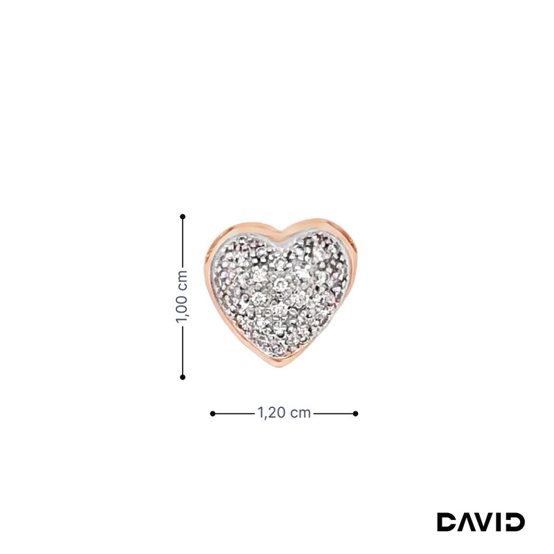 Anhänger Herz Diamanten Gold 9k