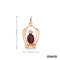 Anhänger Krone Granat/Diamanten Gold 585/14k
