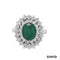 Ring Brillanten/Smaragd 585/14k Weißgold