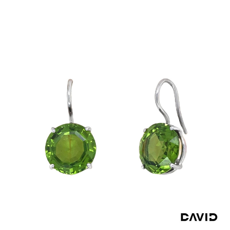 Ohrhänger Peridot 750-18k Weißgold