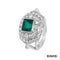 Ring Brill./Smaragd 950Platin