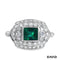 Ring Brill./Smaragd 950Platin